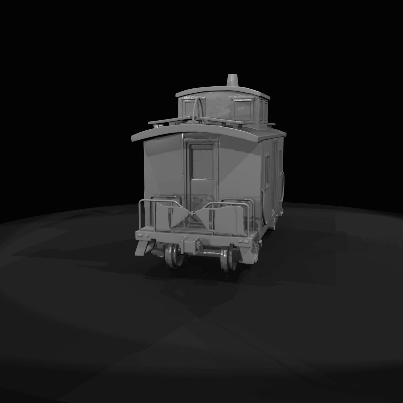 railroad caboose (scale model)