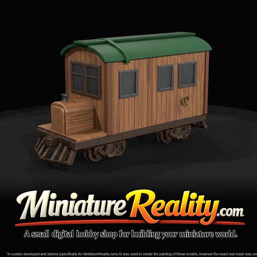 Track speeder railway inspection car with wooden body Static