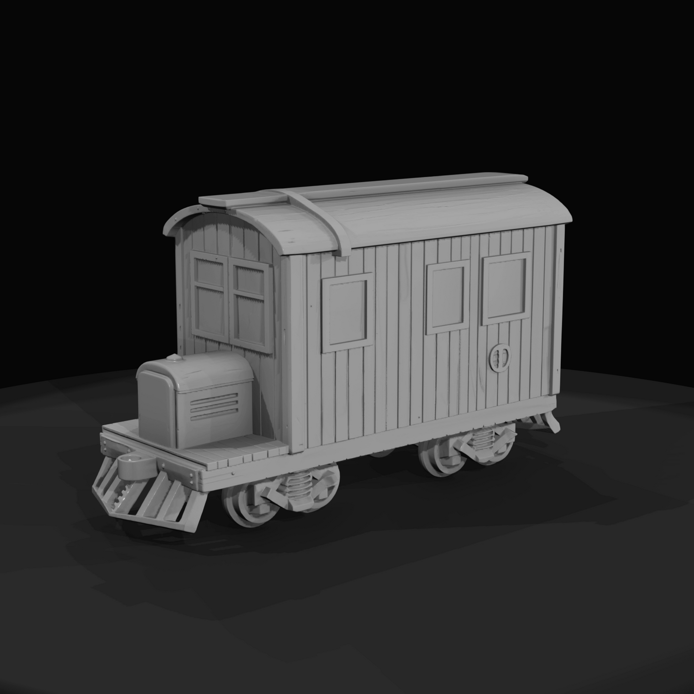 Track speeder railway inspection car with wooden body Static