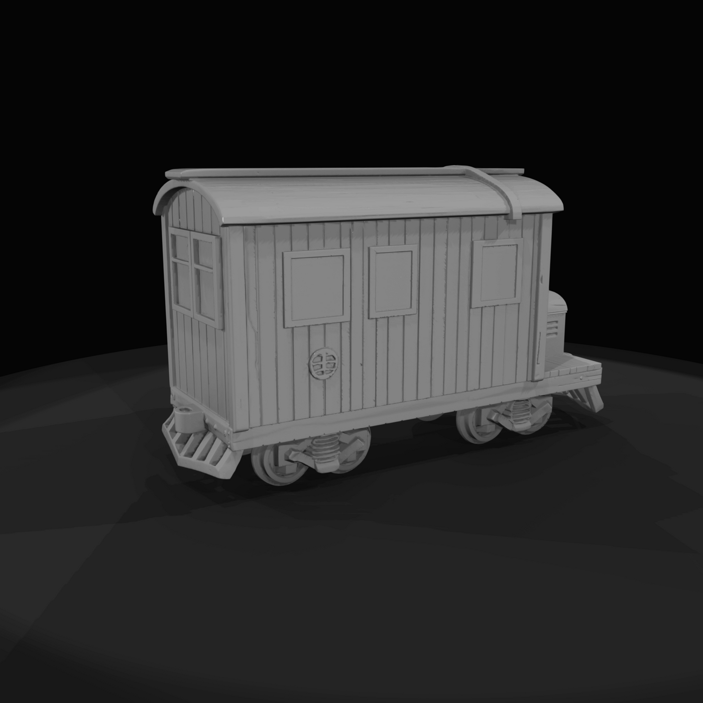 Track speeder railway inspection car with wooden body Static