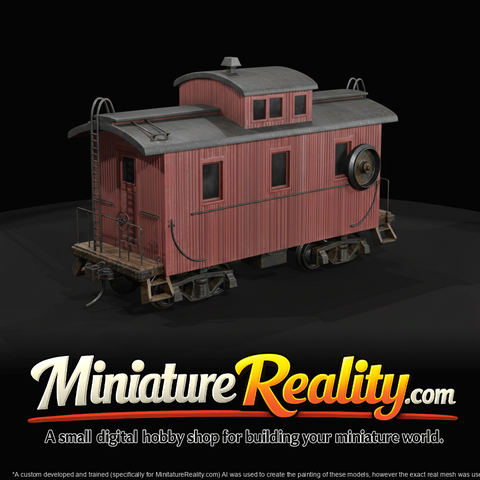 HO-scale passenger/caboose model