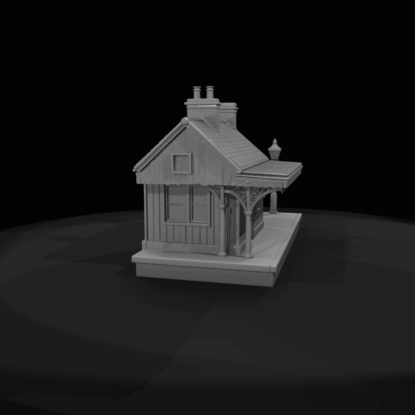 Small Wooden Victorian Style Station Building (1890s)