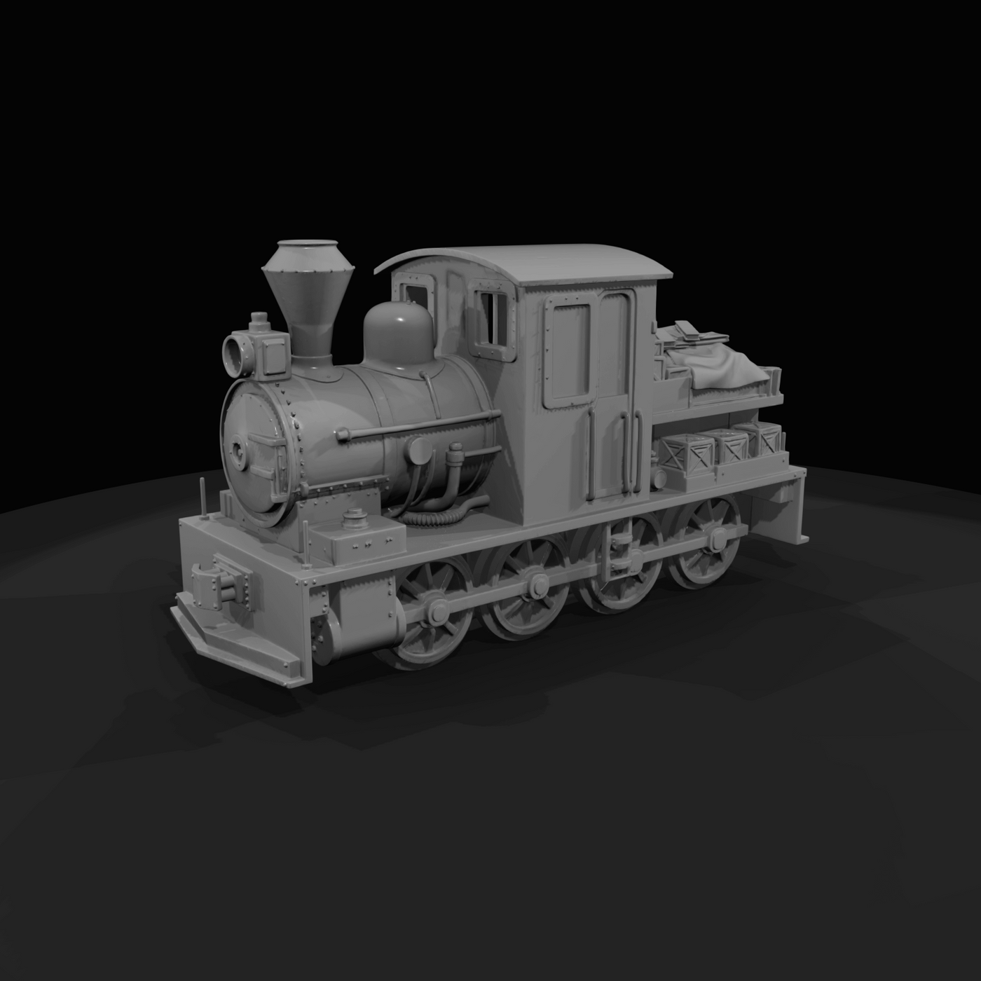 steam tank locomotive (scale model)