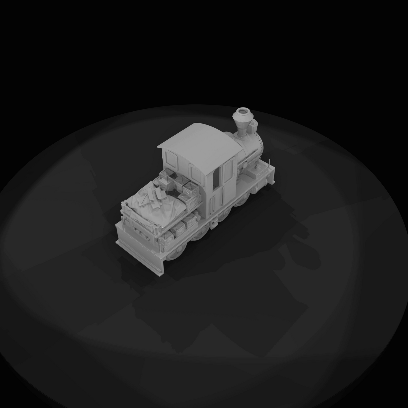 steam tank locomotive (scale model)