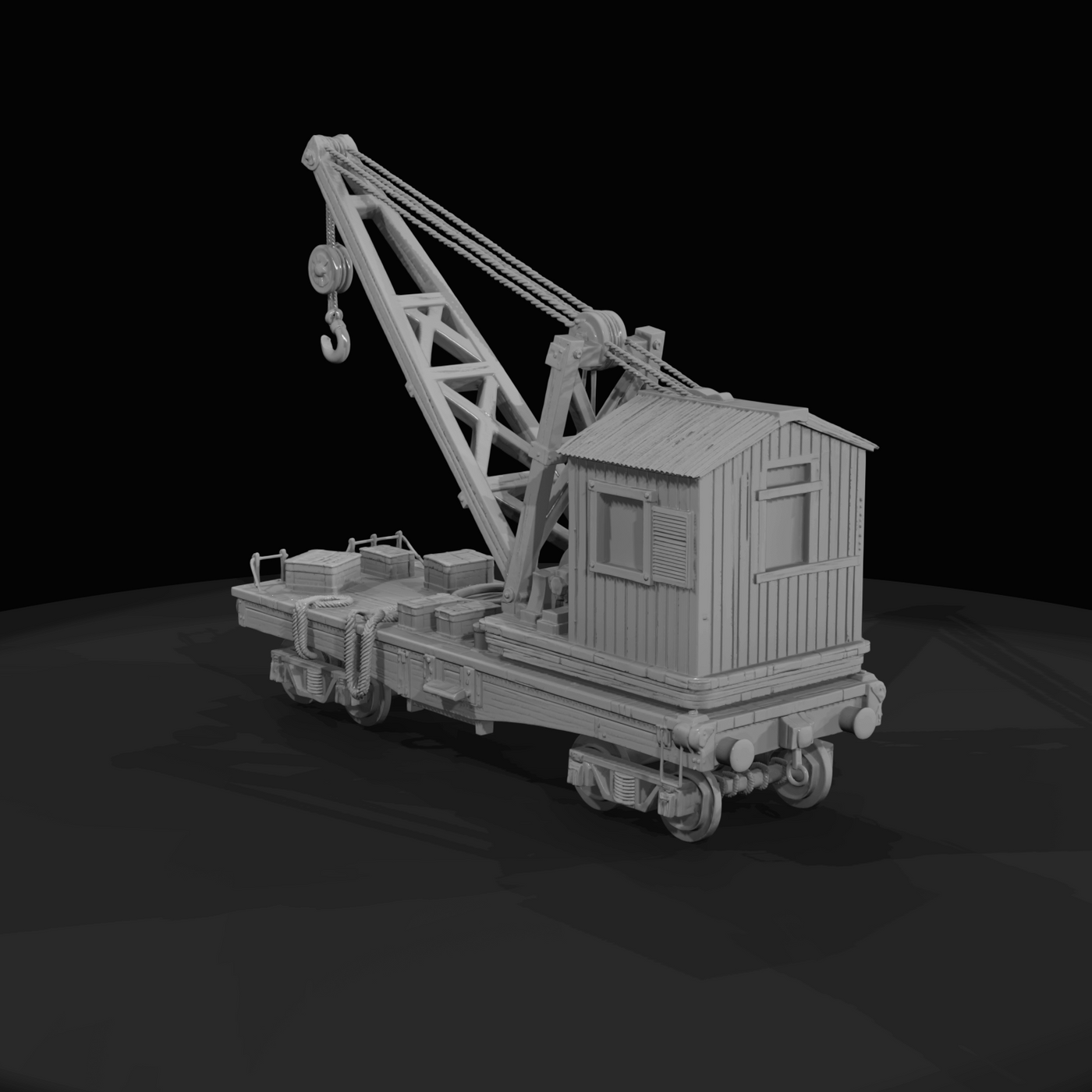 Early Railroad Crane Static