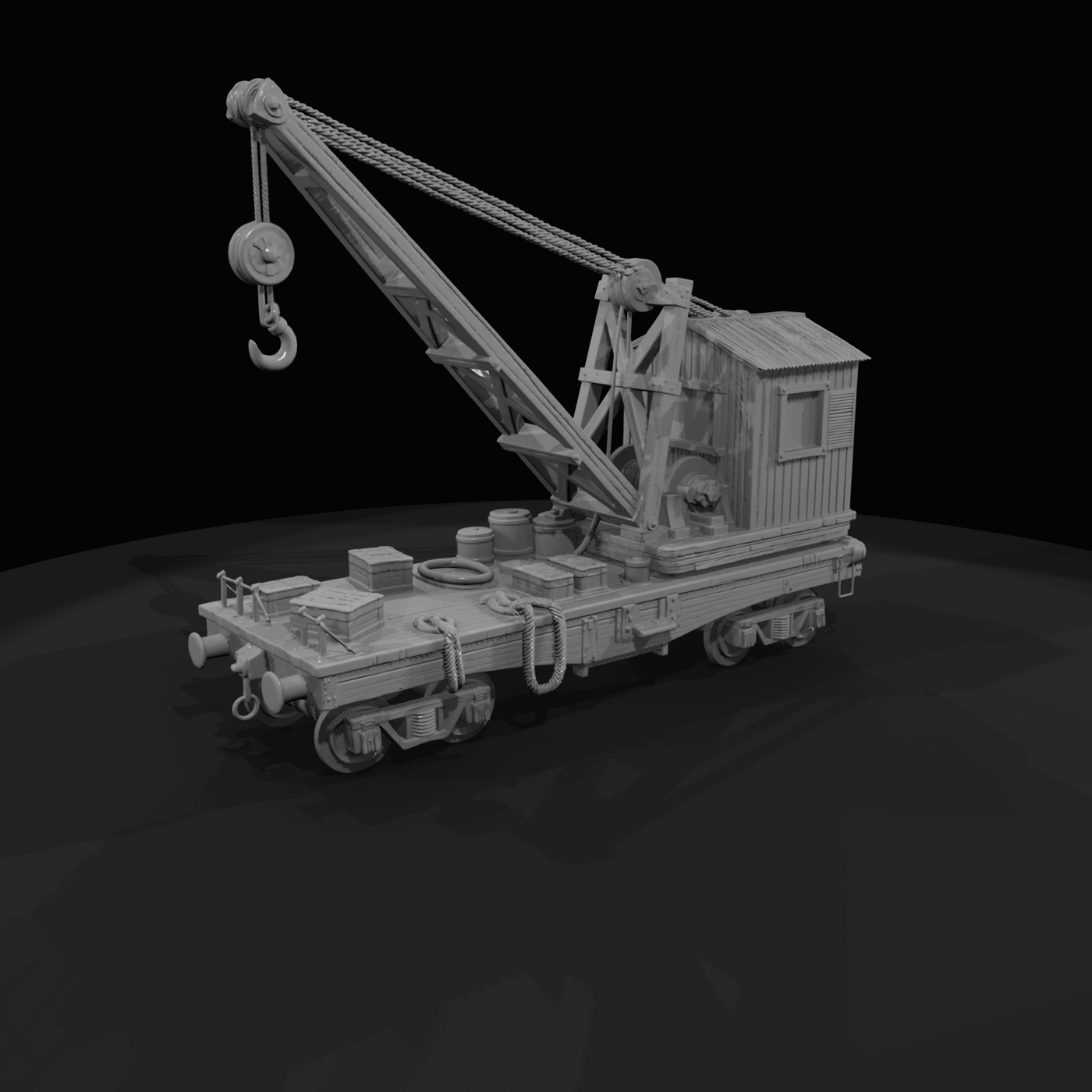 Early Railroad Crane Static