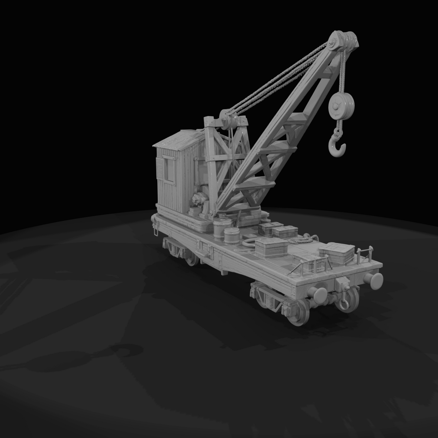 Early Railroad Crane Static