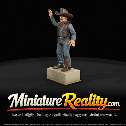 Statue of Cowboy Waving