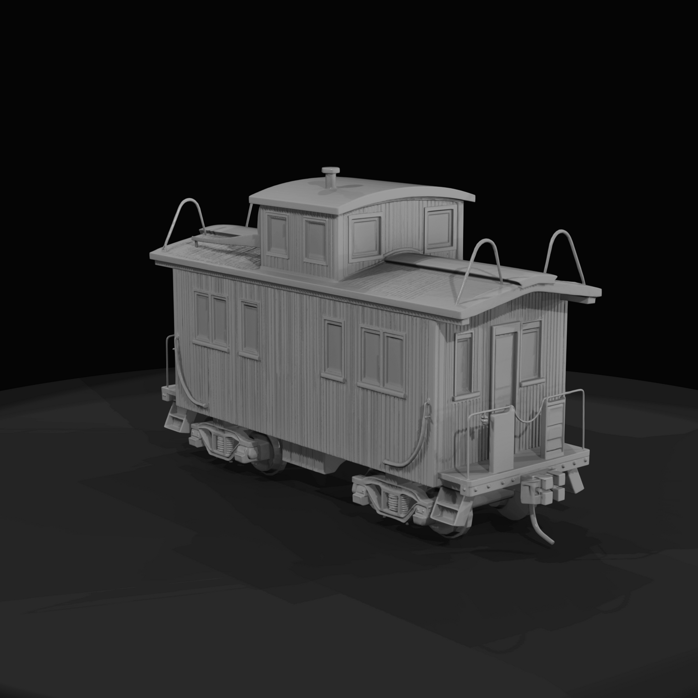 Early wooden Caboose Static