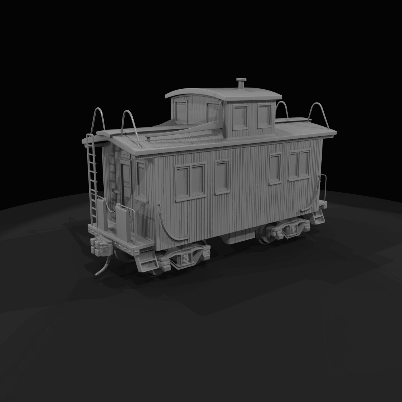 Early wooden Caboose Static