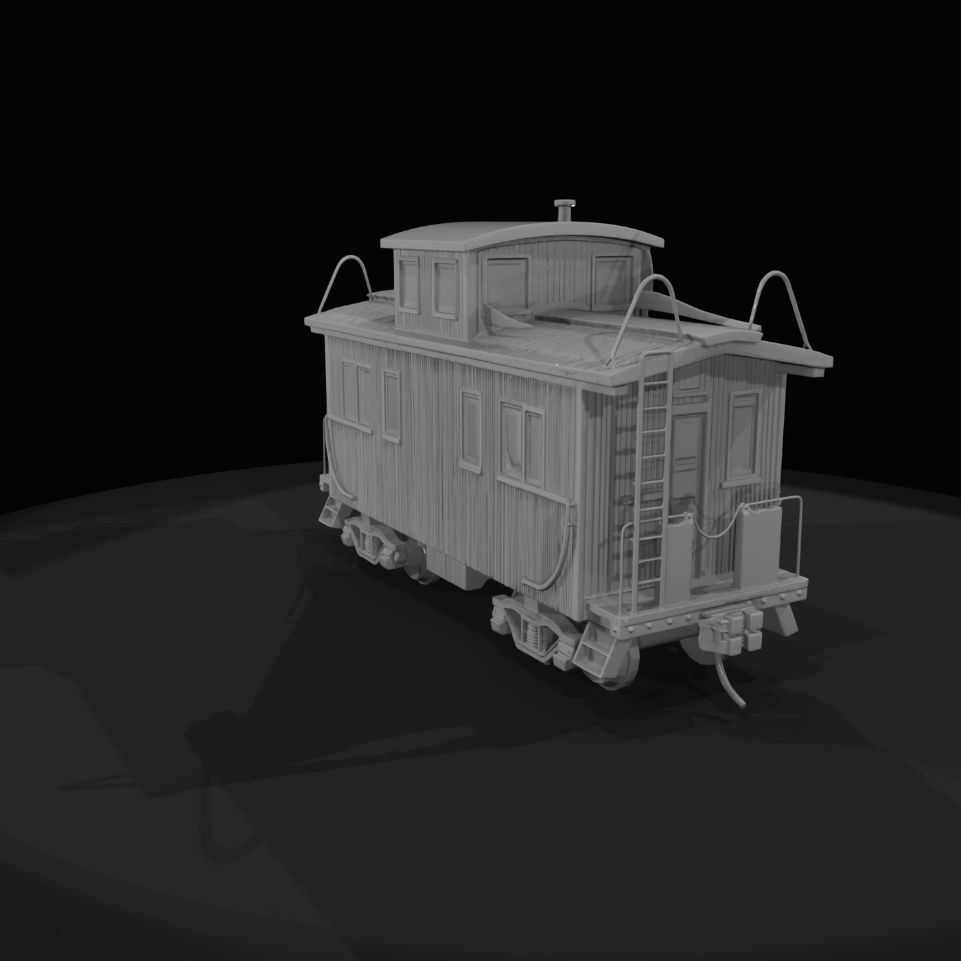 Early wooden Caboose Static
