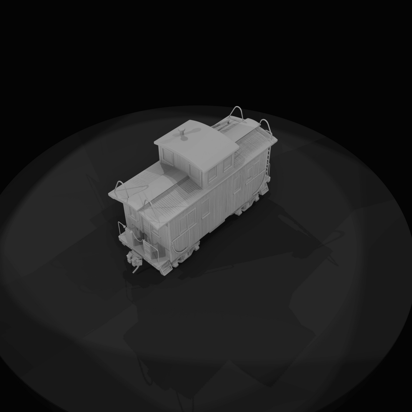 Early wooden Caboose Static