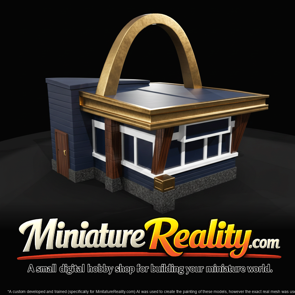 Commercial Fast Food Style Building Single Storey Drive In (1950s-1960s)