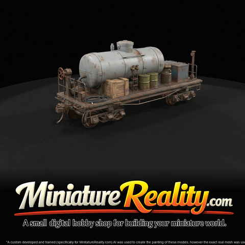 railway tank wagon (industrial supply/tank car on two 4-wheel bogies)