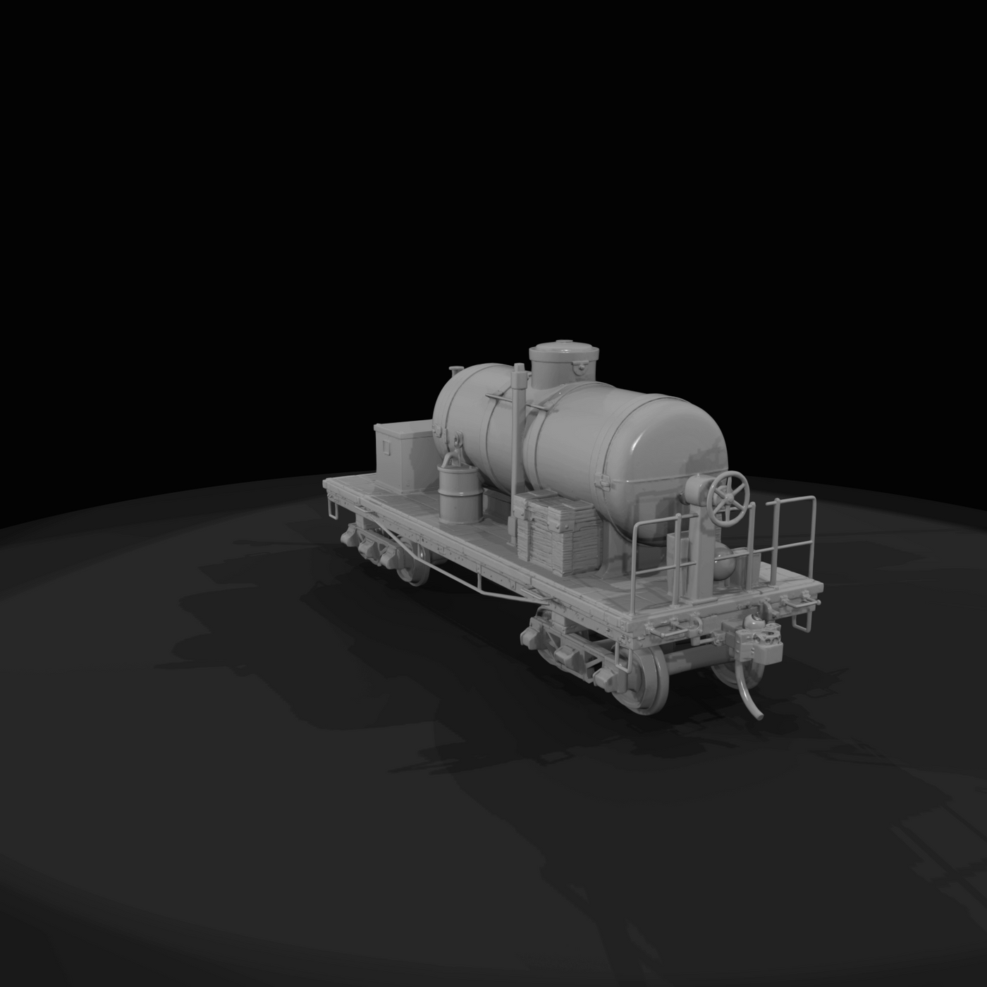 railroad flatcar (scale model)