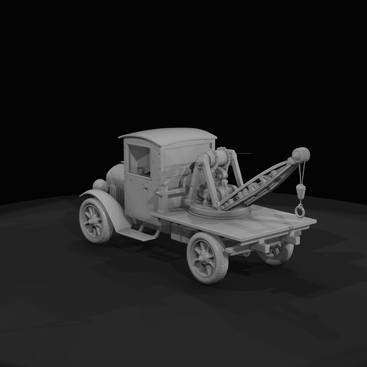 Early 20th Century Tow Crane Truck Scale (1920s)