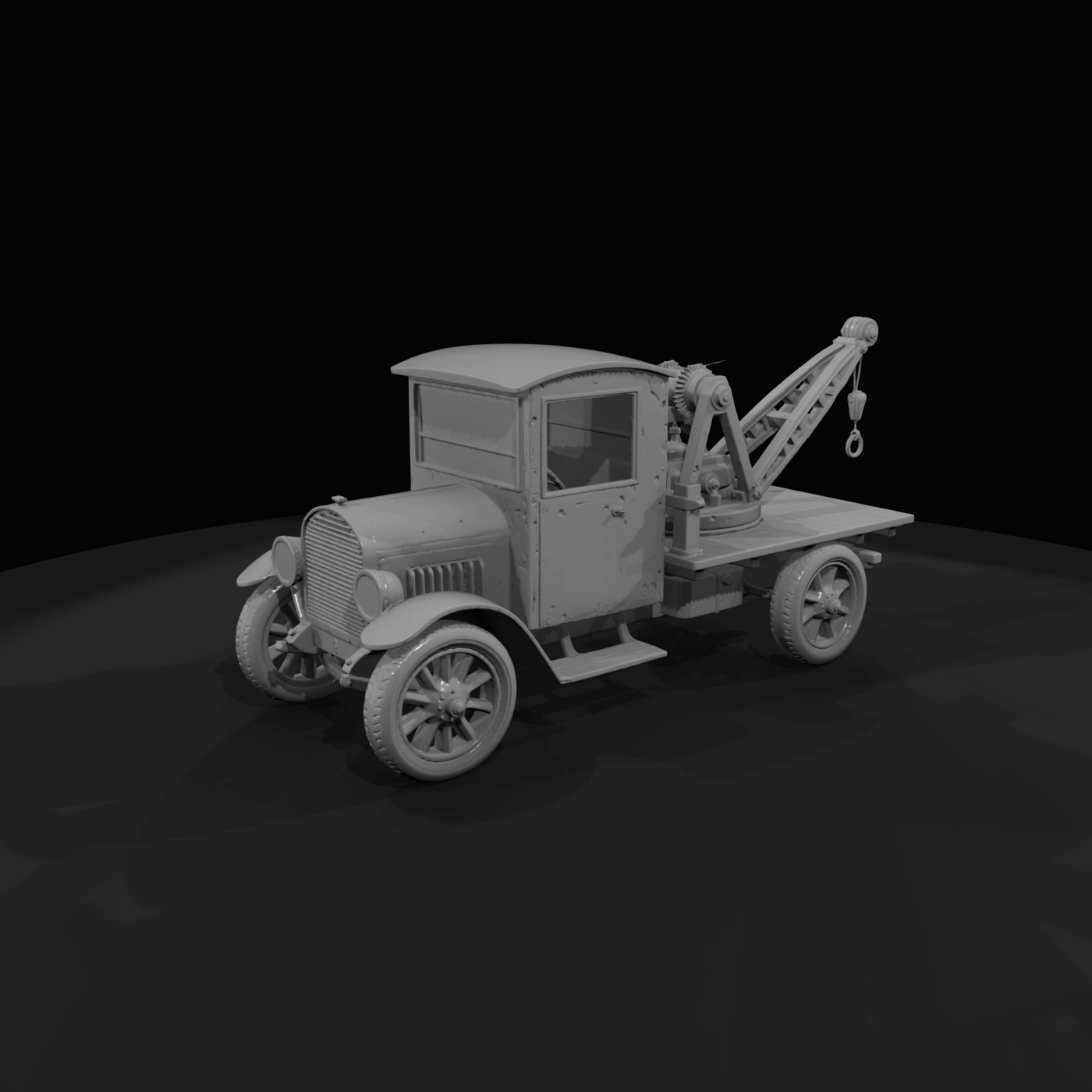 Early 20th Century Tow Crane Truck Scale (1920s)