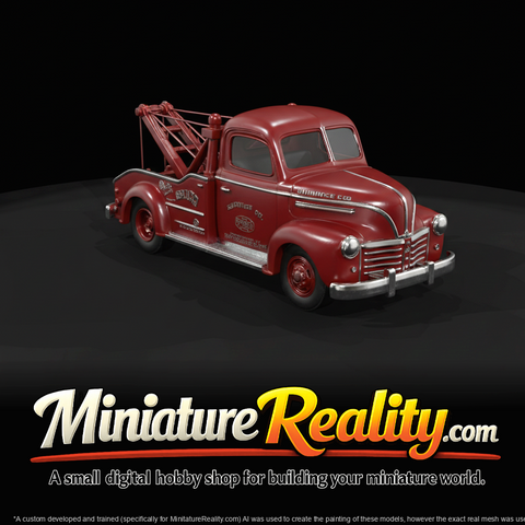 1940s vintage tow truck (classic pickup wrecker)