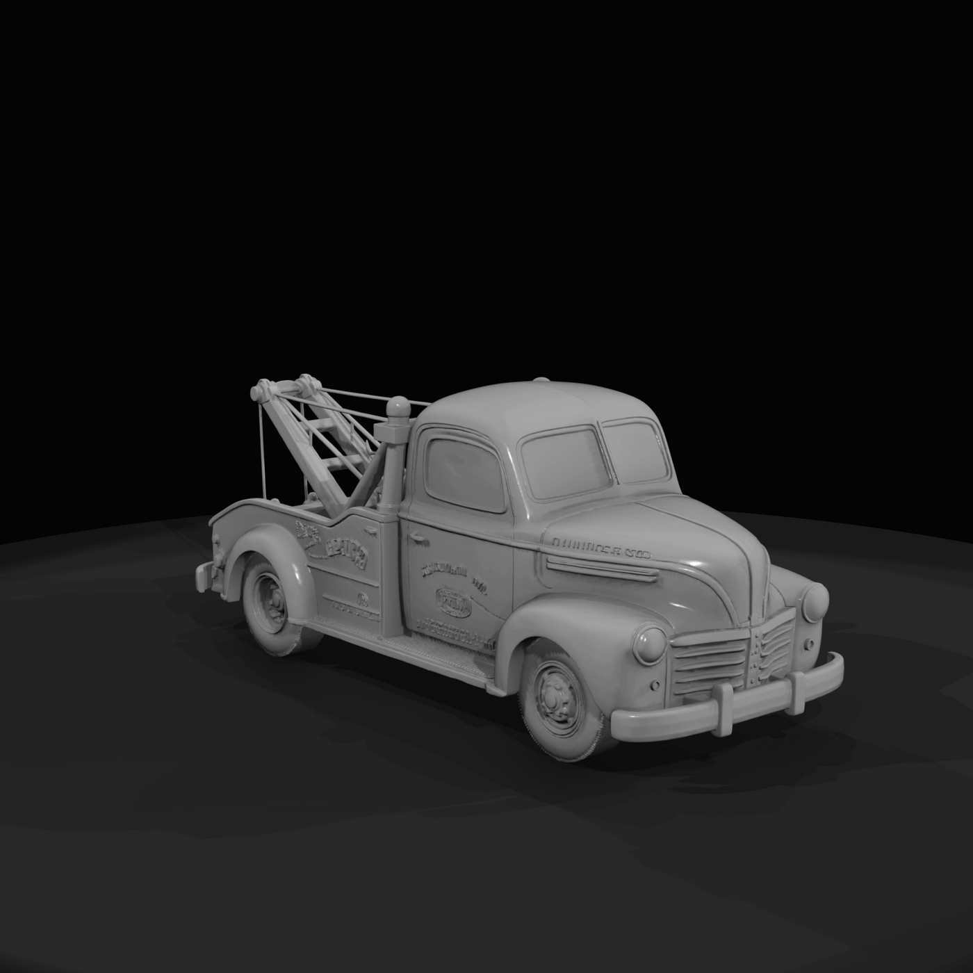 1940s vintage tow truck (classic pickup wrecker)
