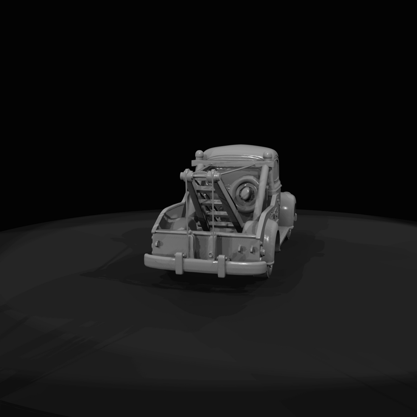1940s vintage tow truck (classic pickup wrecker)