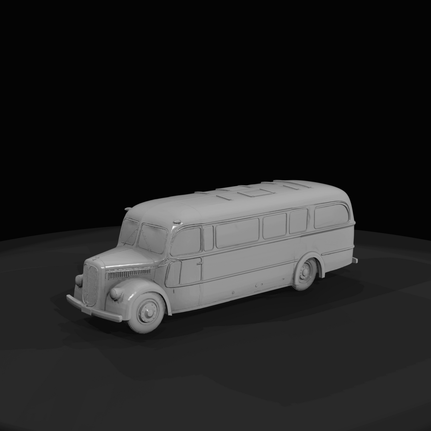 1940s vintage coach bus (1940s) — American intercity coach, retro styling