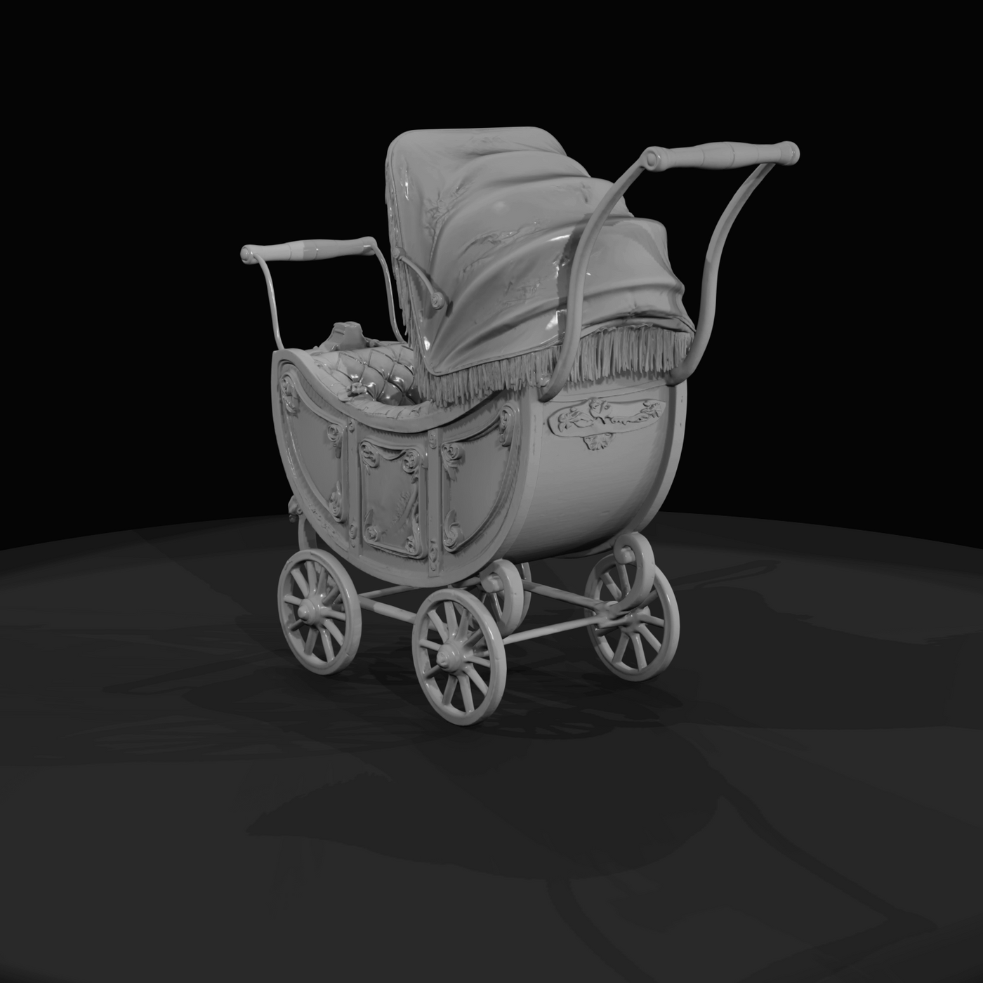 Vintage High End Pram Baby Buggy