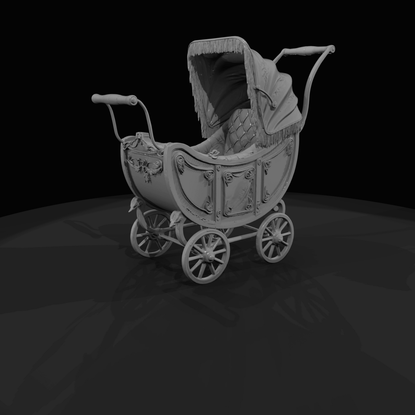 Vintage High End Pram Baby Buggy