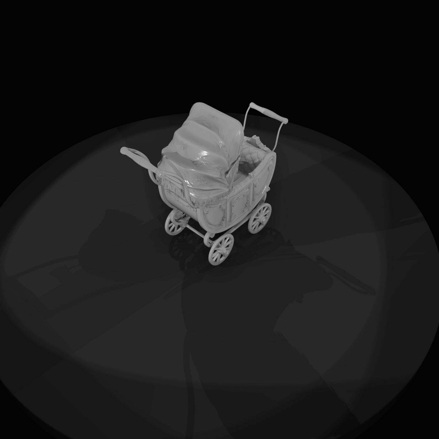 Vintage High End Pram Baby Buggy