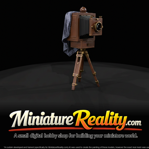 Large Format Wooden Bellows On Tripod (estimated)