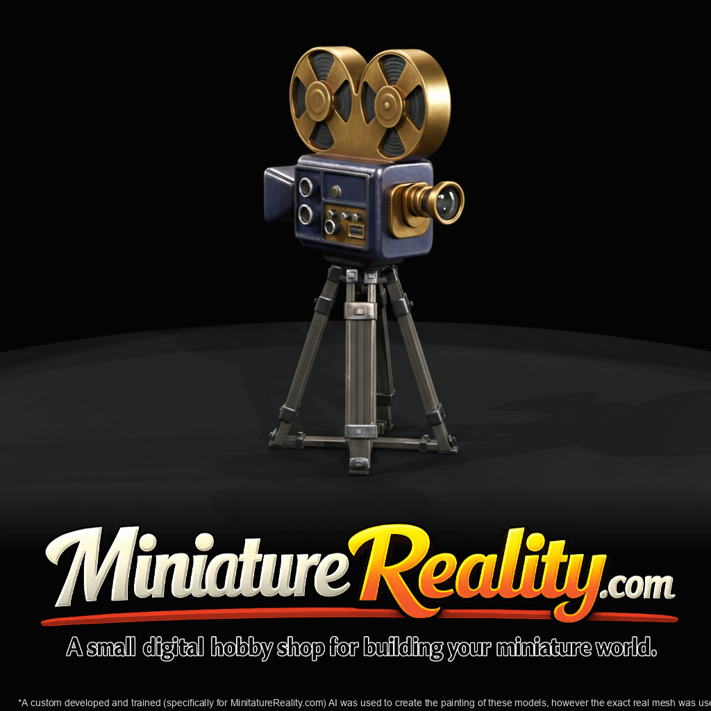Vintage Motion Picture On Wooden Tripod (1950s)