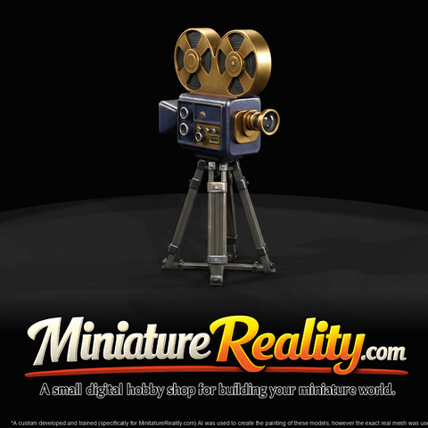 Vintage Motion Picture On Wooden Tripod (1950s)
