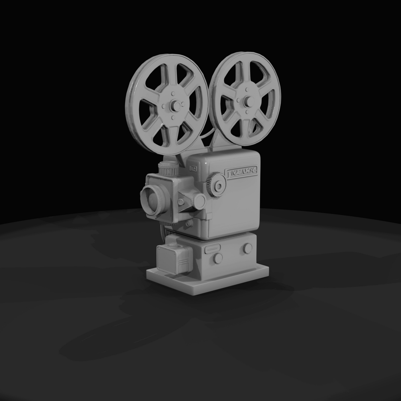 Vintage Twin-Reel Film Projector
