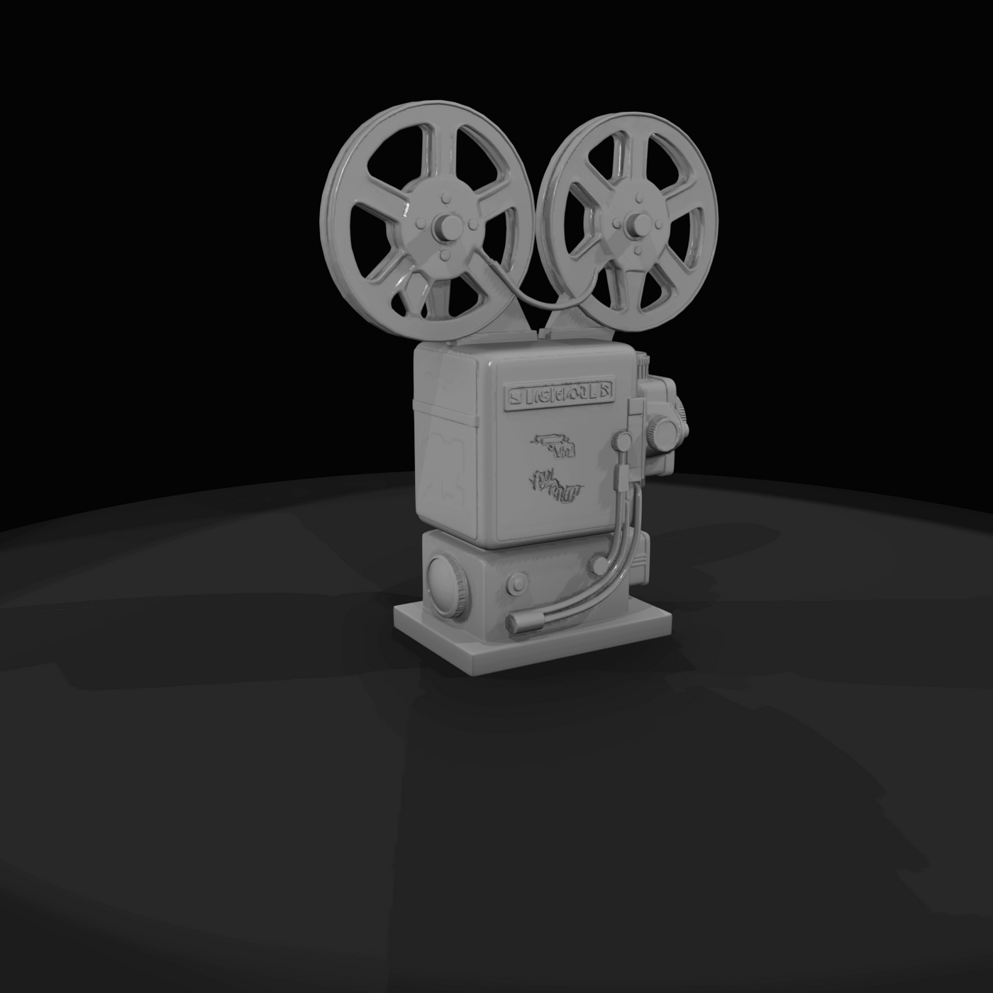 Vintage Twin-Reel Film Projector