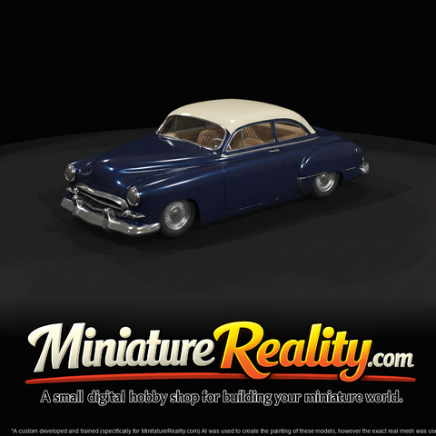custom classic American coupe, heavily modified (1950s) — lead sled lowrider, 1950s base style