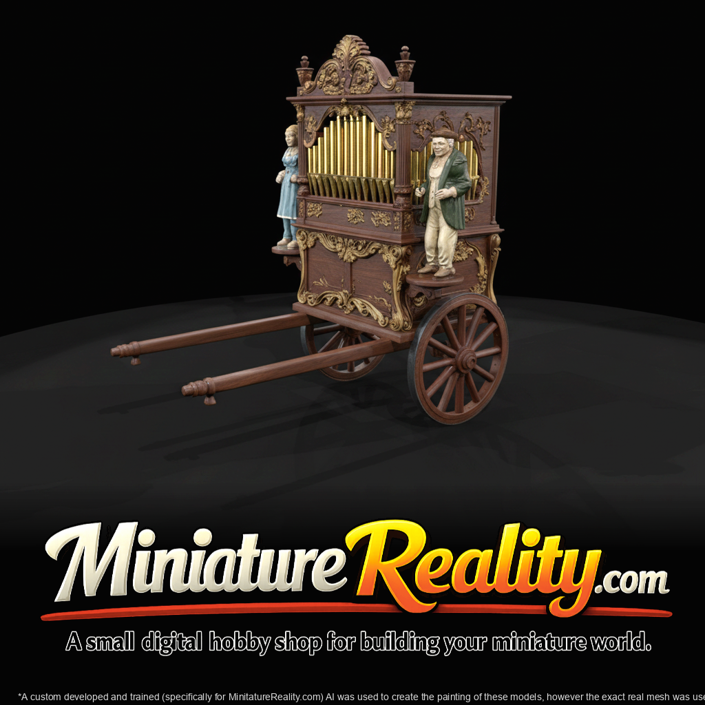 Barrel Hand Organ On Two Wheeled Cart (late 19th century)