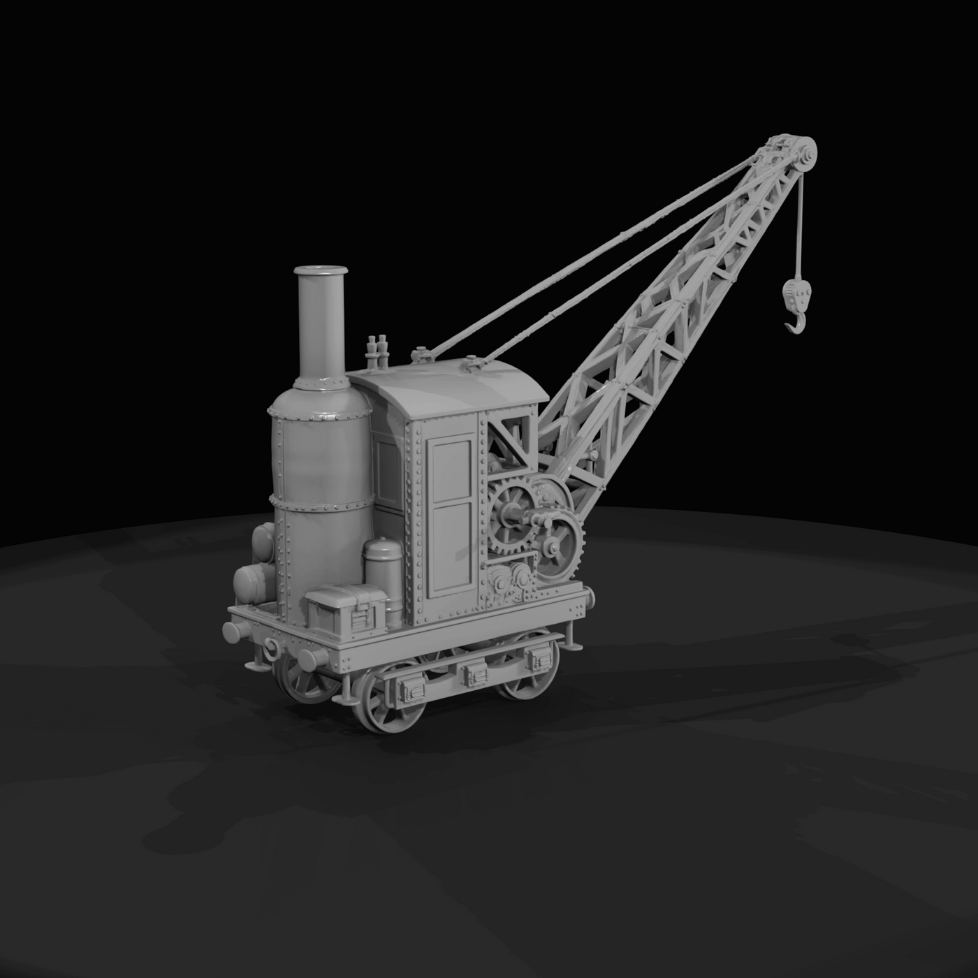 Contractor's Steam Crane Rail Mounted (1890s)