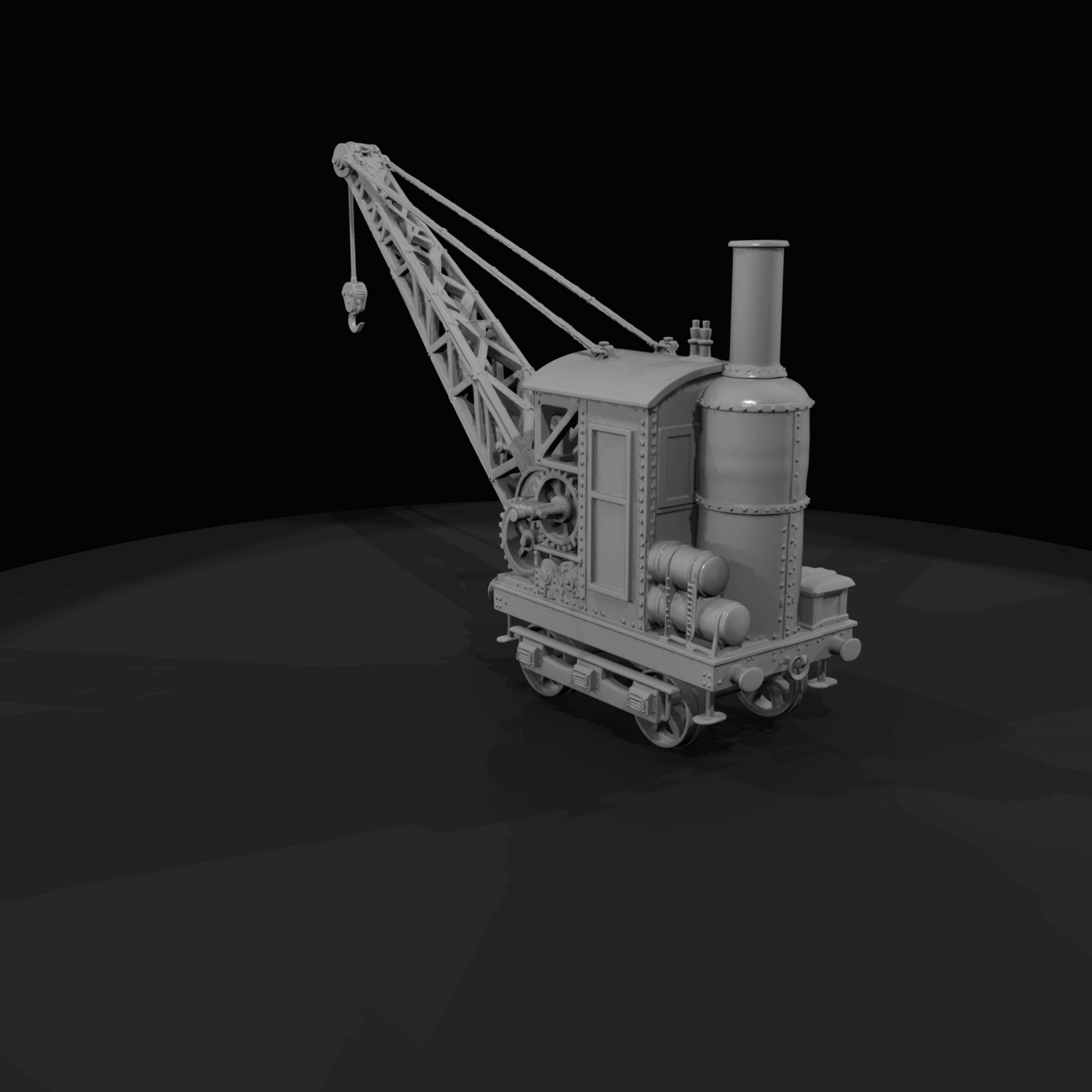 Contractor's Steam Crane Rail Mounted (1890s)