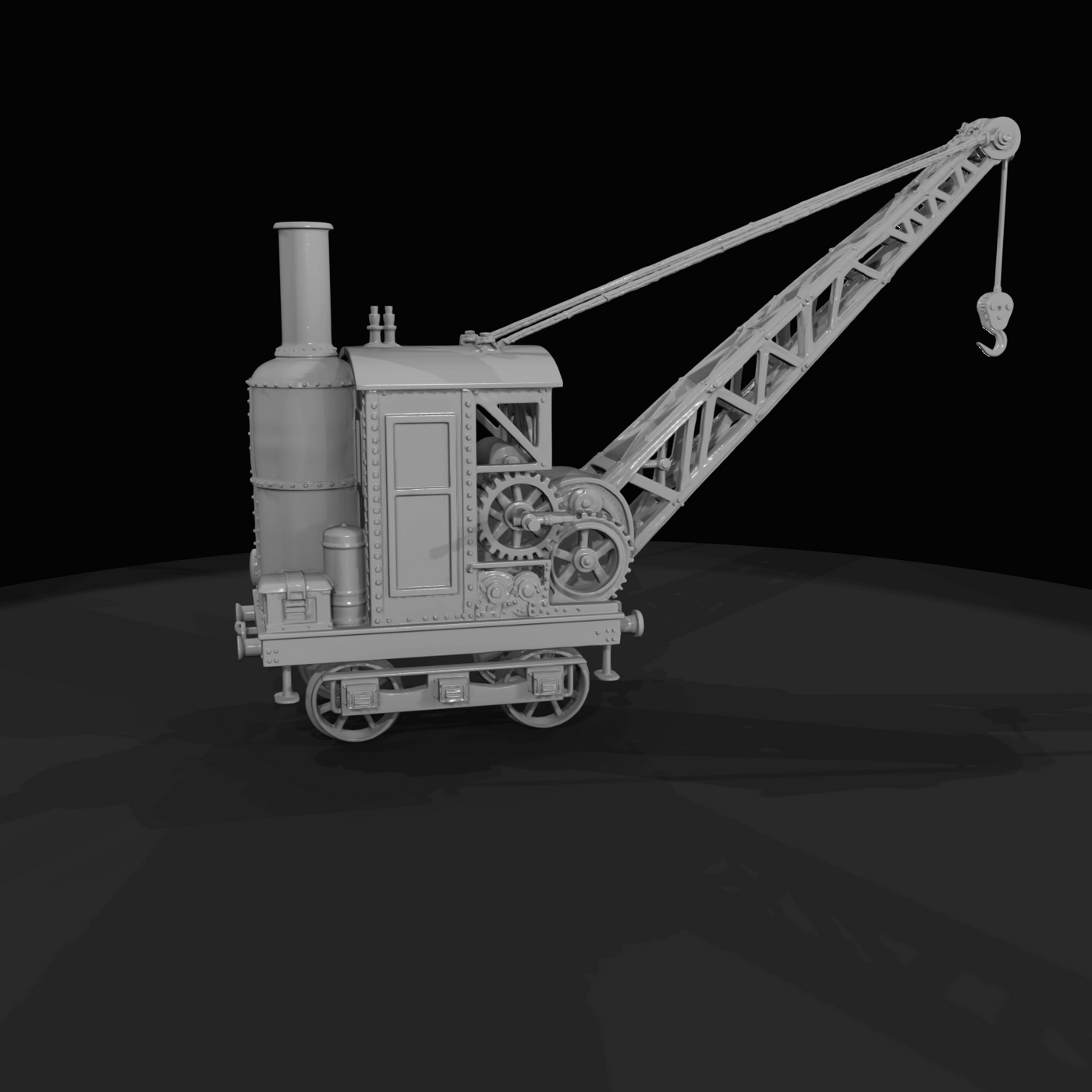 Contractor's Steam Crane Rail Mounted (1890s)