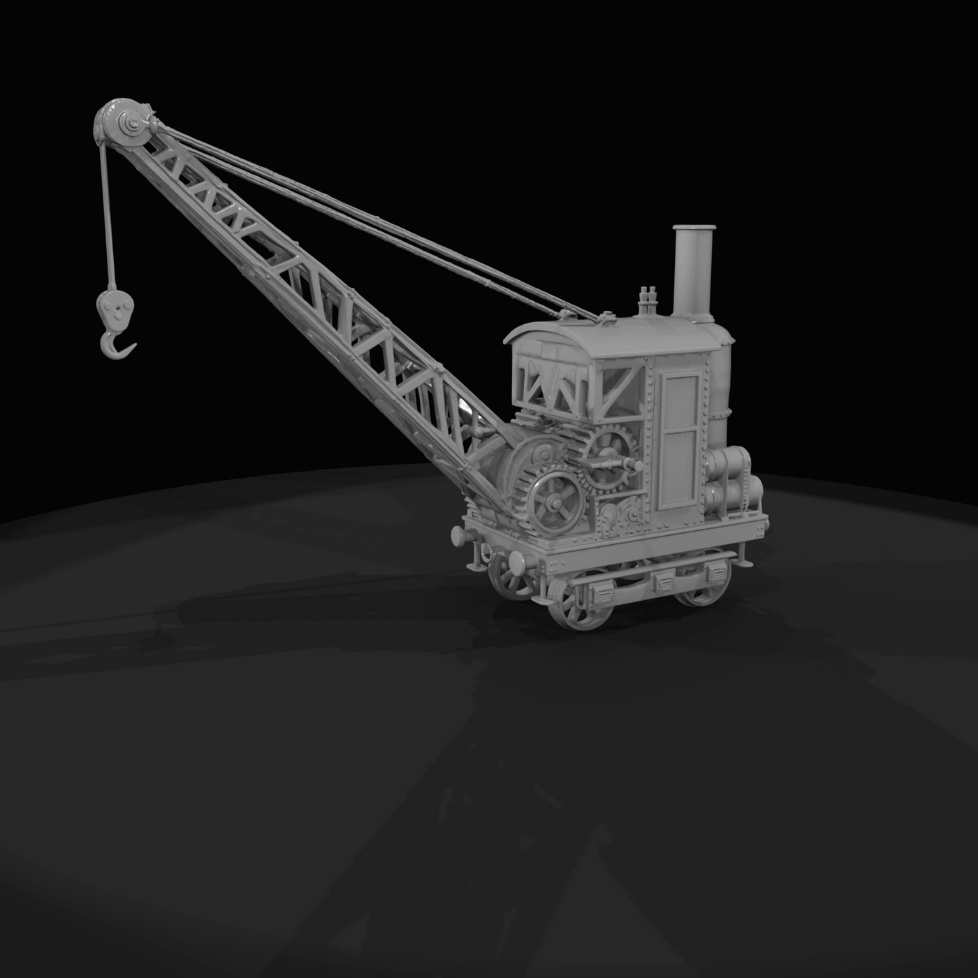 Contractor's Steam Crane Rail Mounted (1890s)