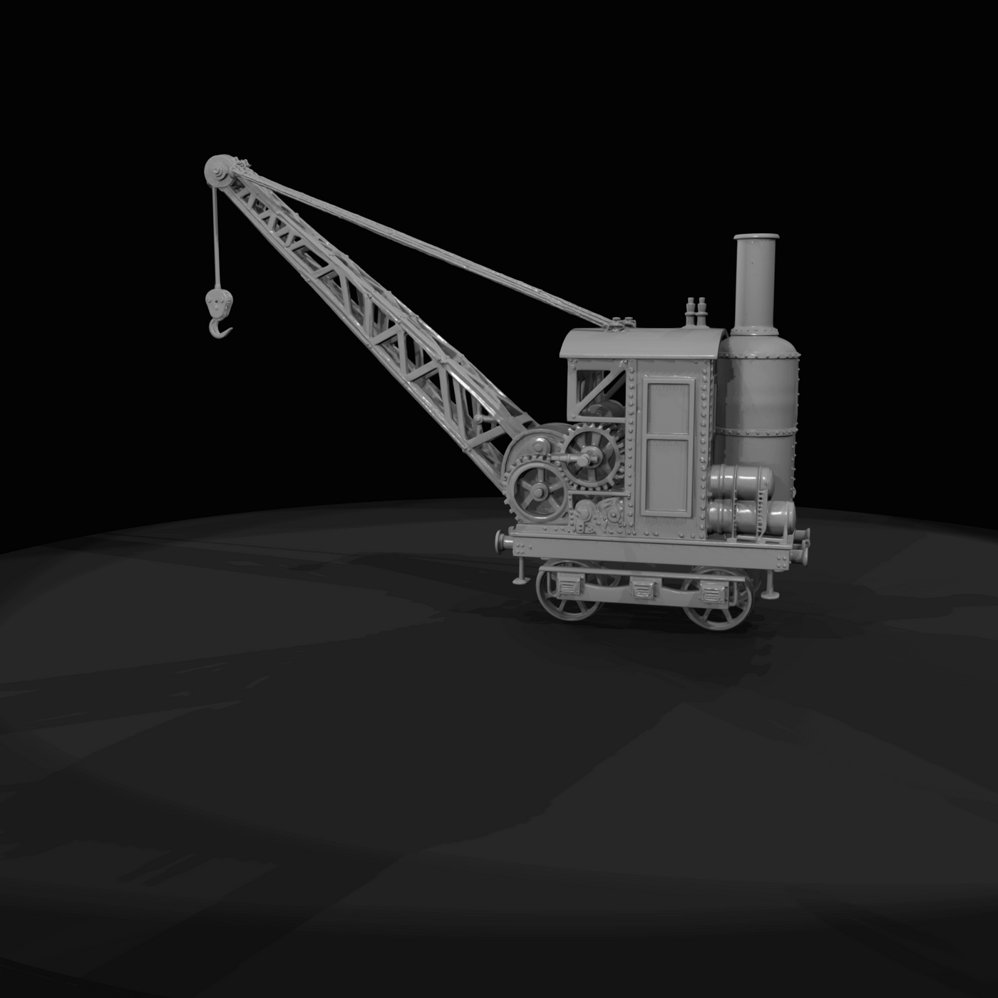 Contractor's Steam Crane Rail Mounted (1890s)