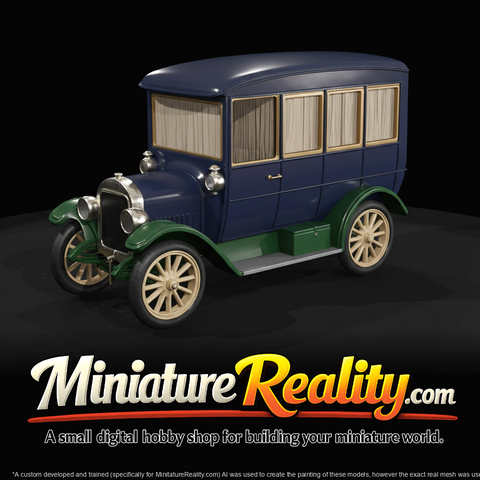 Early 20th-century closed-body automobile / delivery van (Model T era styling)
