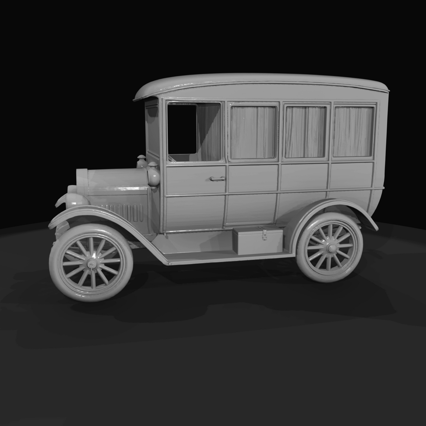 early 20th-century enclosed motorbus / delivery van