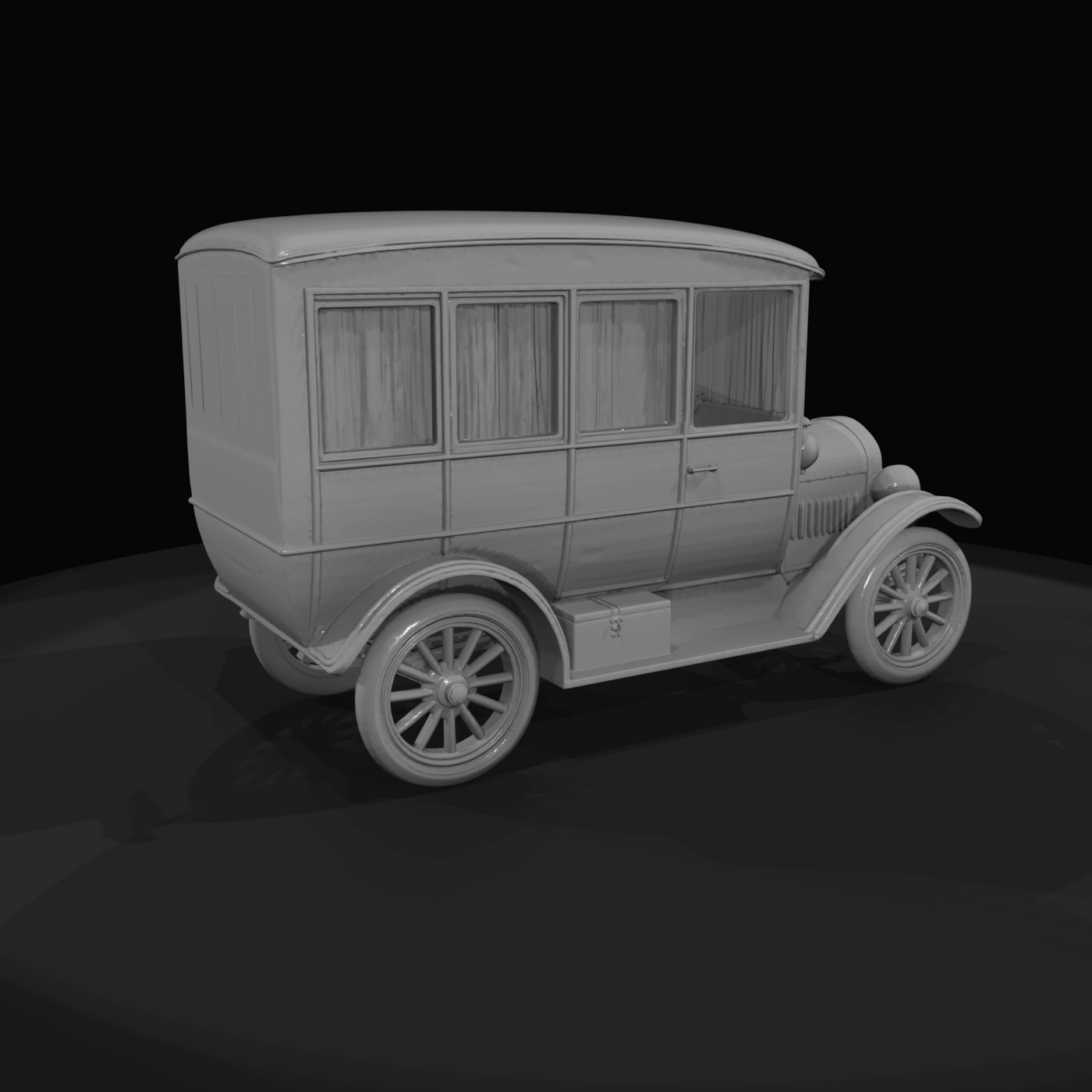 early 20th-century enclosed motorbus / delivery van