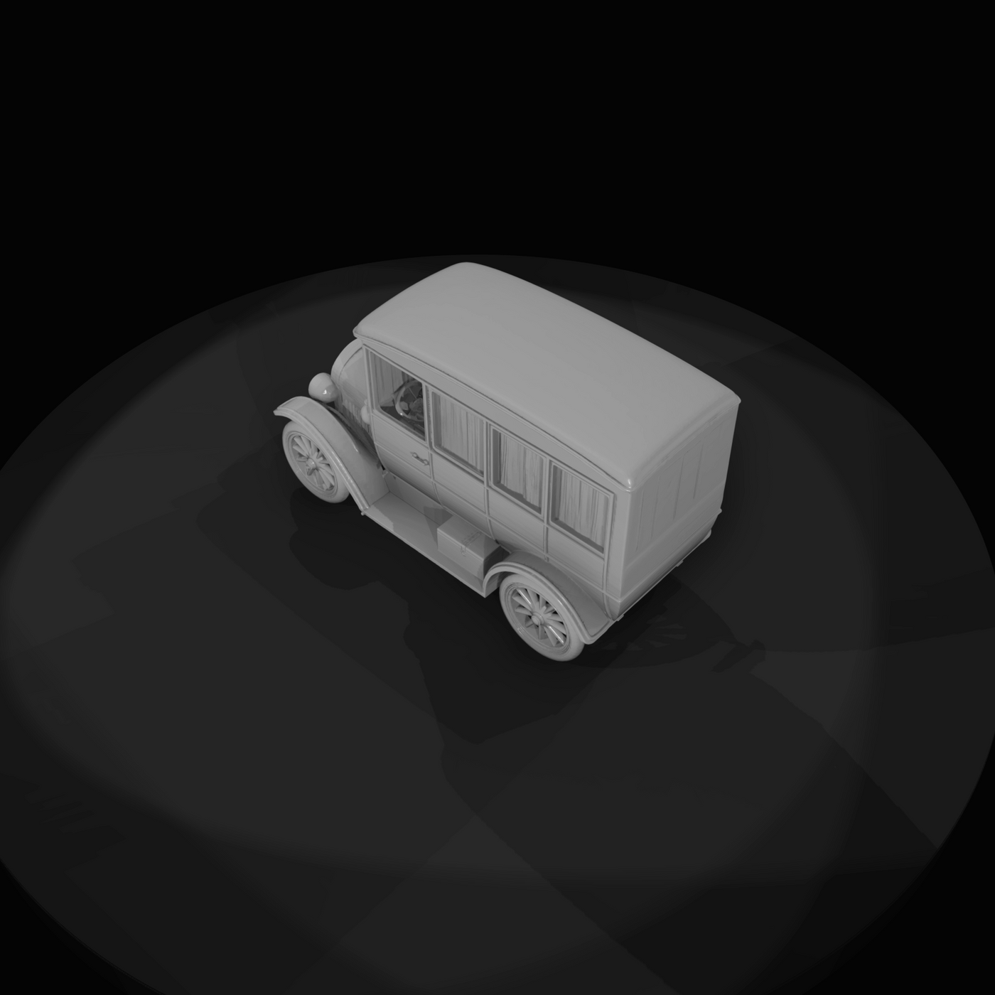 early 20th-century enclosed motorbus / delivery van