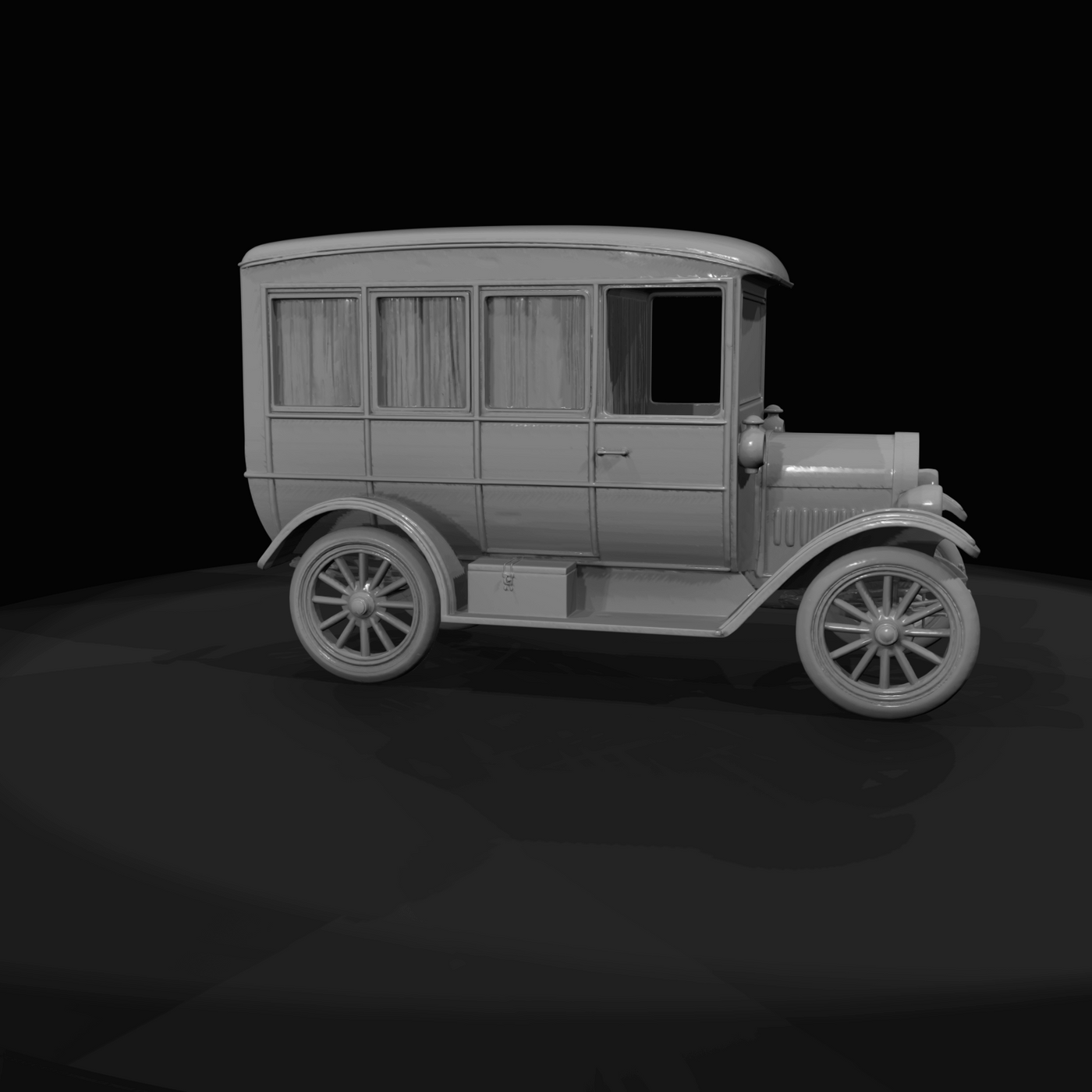 early 20th-century enclosed motorbus / delivery van