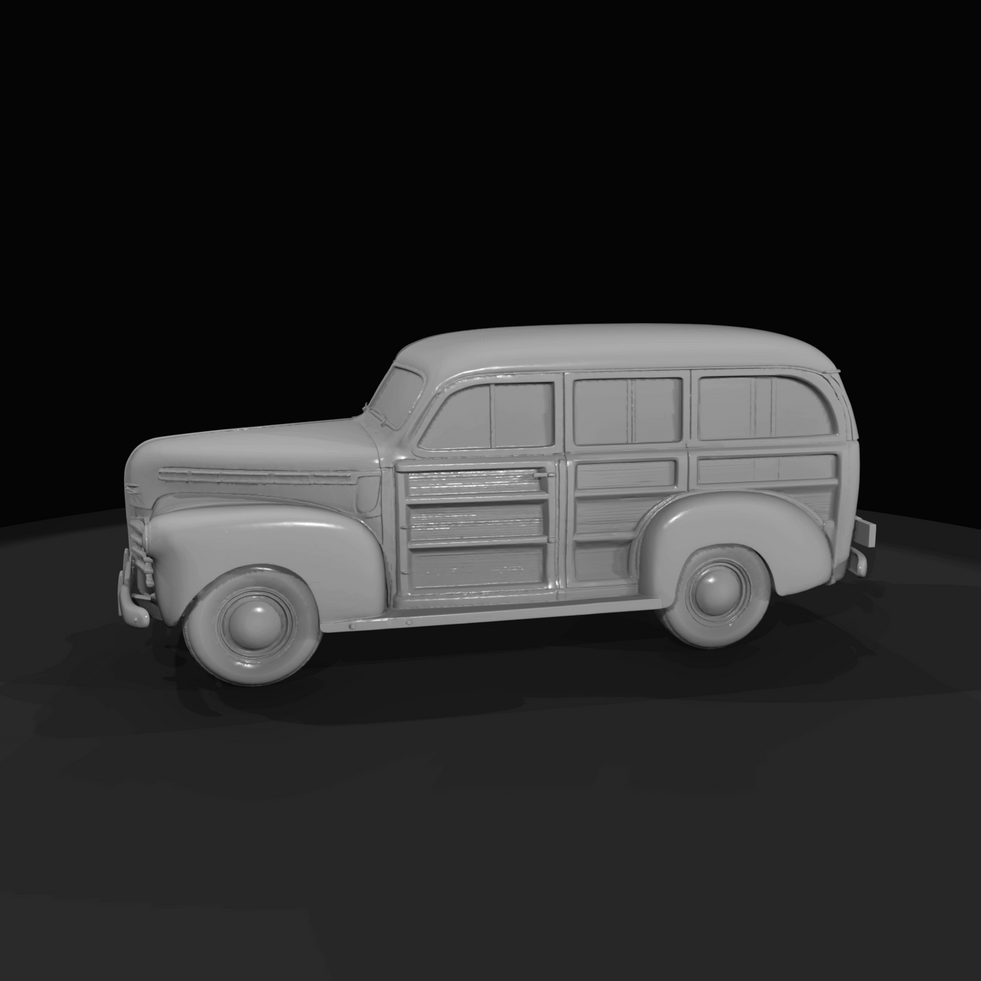 circa 1946-1948 Ford-style woodie station wagon (approximate model reference)