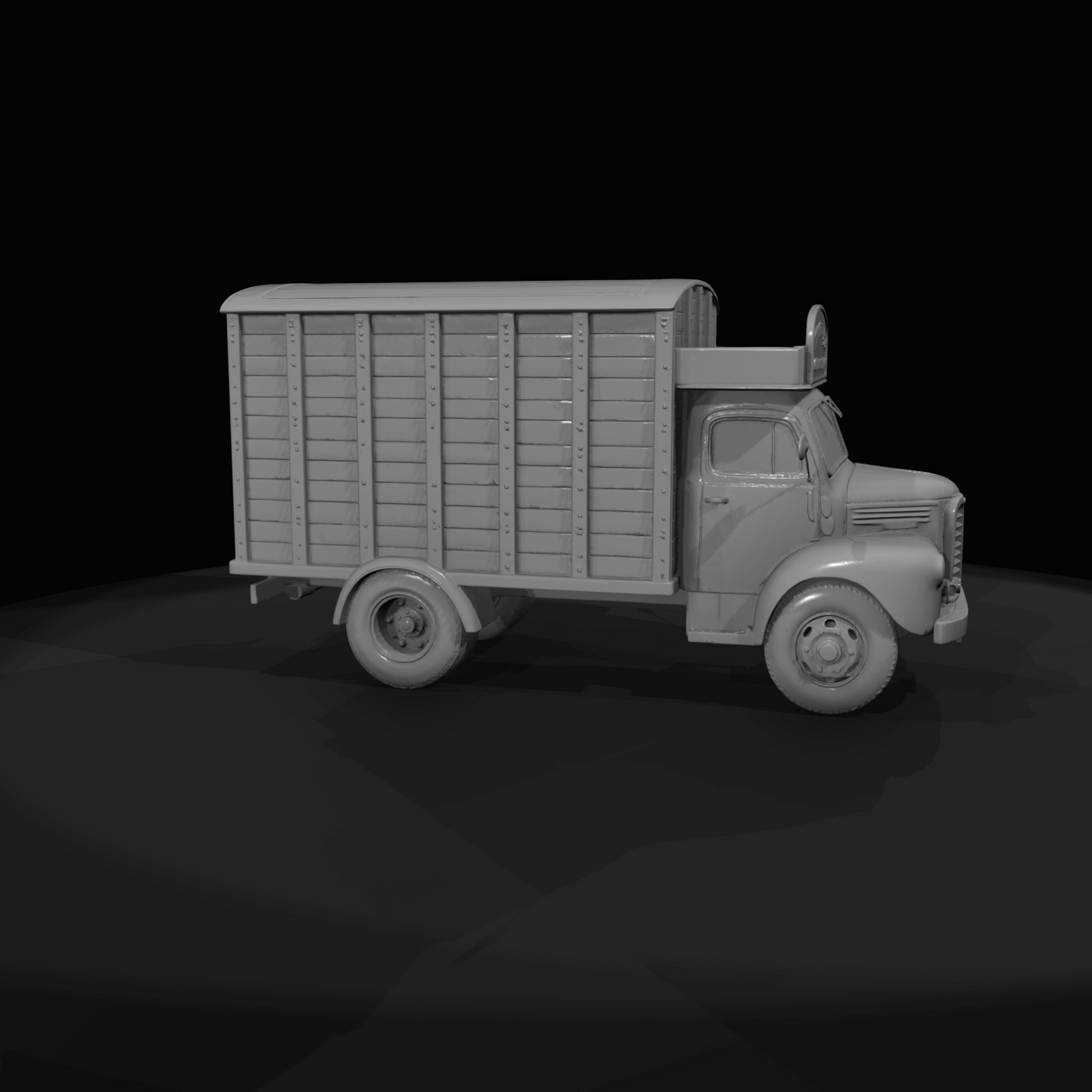 Bedford-style cattle lorry–livestock truck (1950s–1960s) — wood-paneled, Bartlett’s sign, British market
