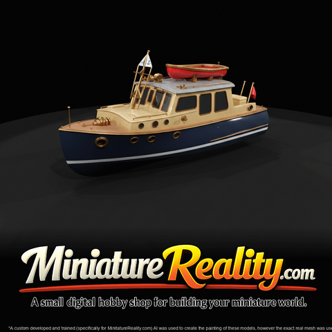 Classic Wooden Cabin Cruiser Motor Launch (estimated)