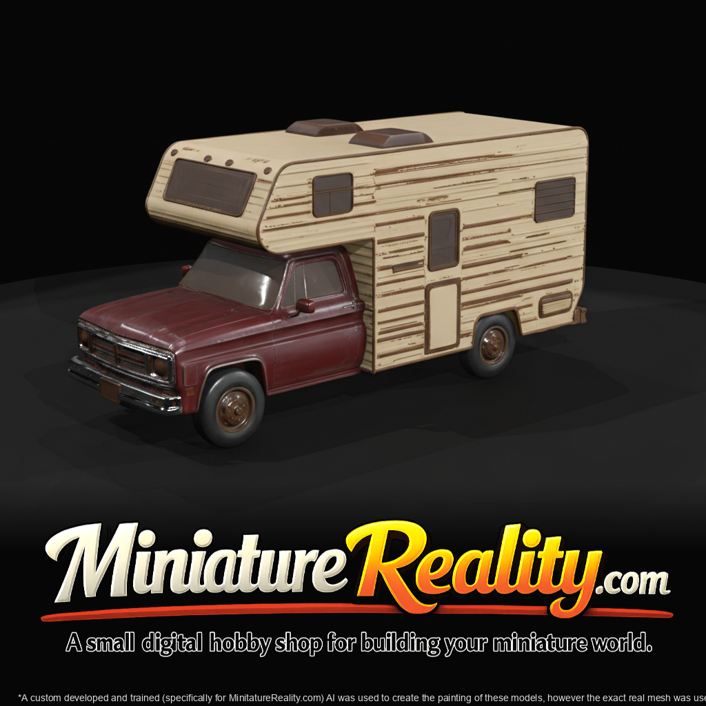 Pickup Truck Chassis With Removable Camper Shell Truck Mounted RV (1970s)