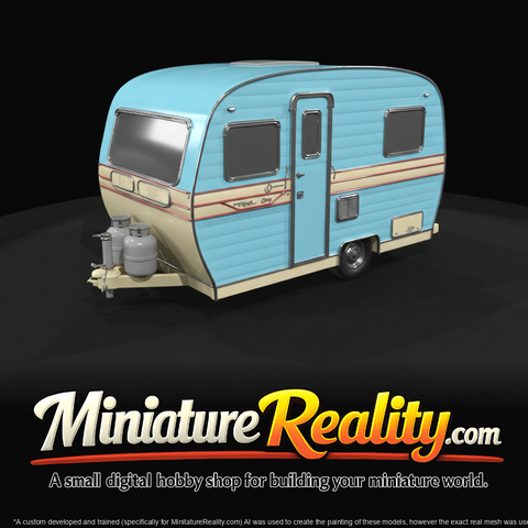 road towable caravan / travel trailer with A-frame hitch